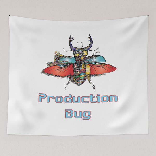 Item preview, 'Production Bug' Colored - Retro Design for T-shirts, mugs, phone cases and other accessories designed and sold by Ridiculam Toga.