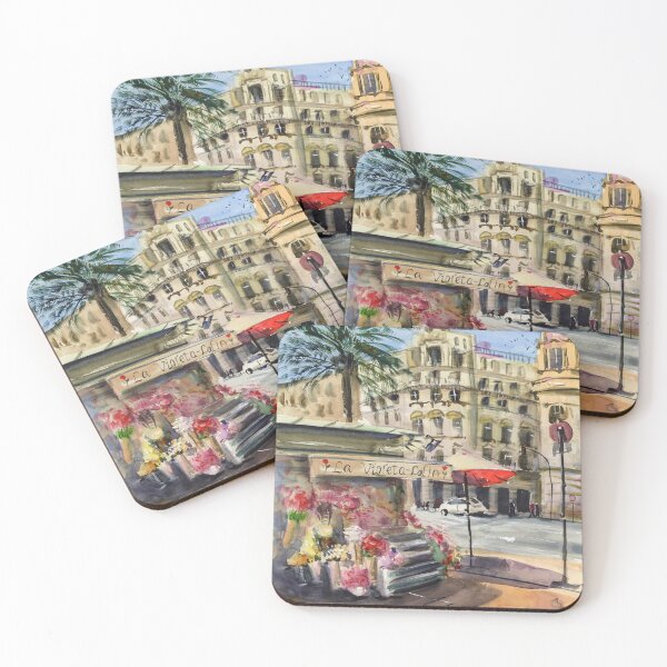 Item preview, Barcelona Street Watercolor Print designed and sold by NatalyMak.