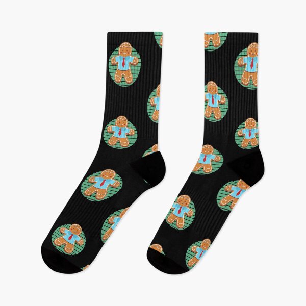 Item preview, Gingerbread Cookie with Red Necktie on Green Retro Background designed and sold by Kubala.