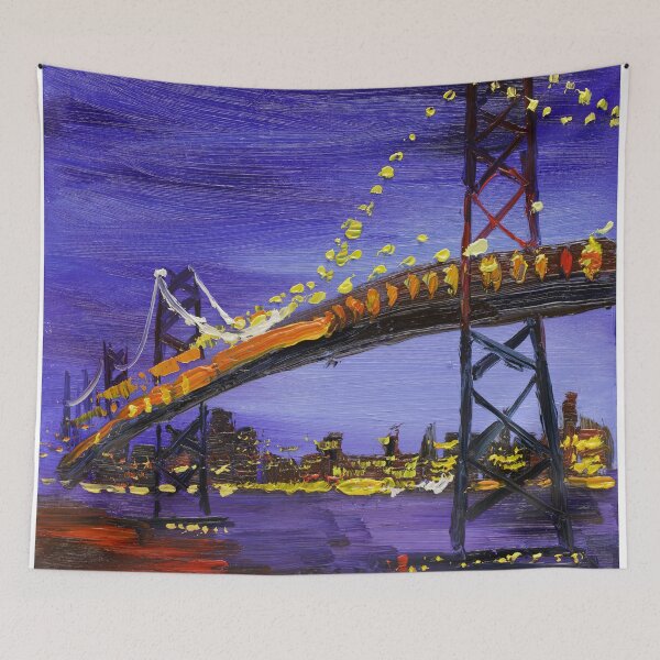 Item preview, Golden Gate Bridge Oil Painting Print designed and sold by NatalyMak.