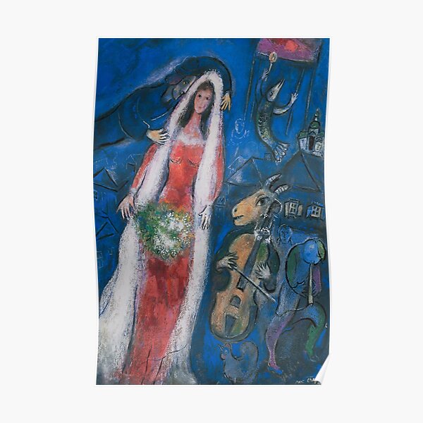 La Mariee von Marc Chagall Poster