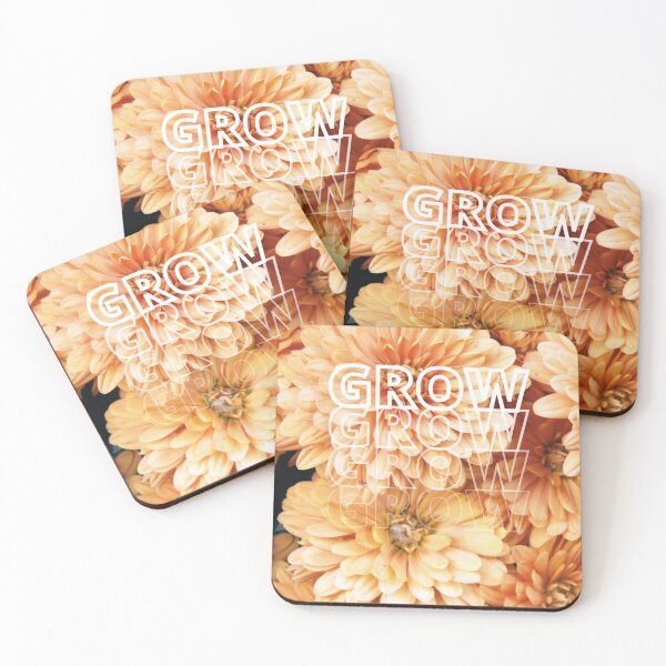 Item preview, GROW (above) - Warm Yellow Orange Flowers designed and sold by AliceSLee.