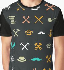 Modern Hipster Icons Graphic T-Shirt