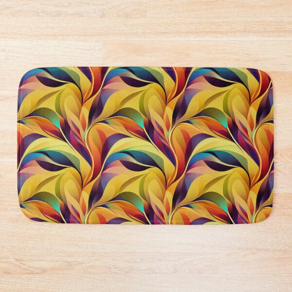 Item preview, Pattern of abstract colored autumn leaves designed and sold by ArtlantisSyn.