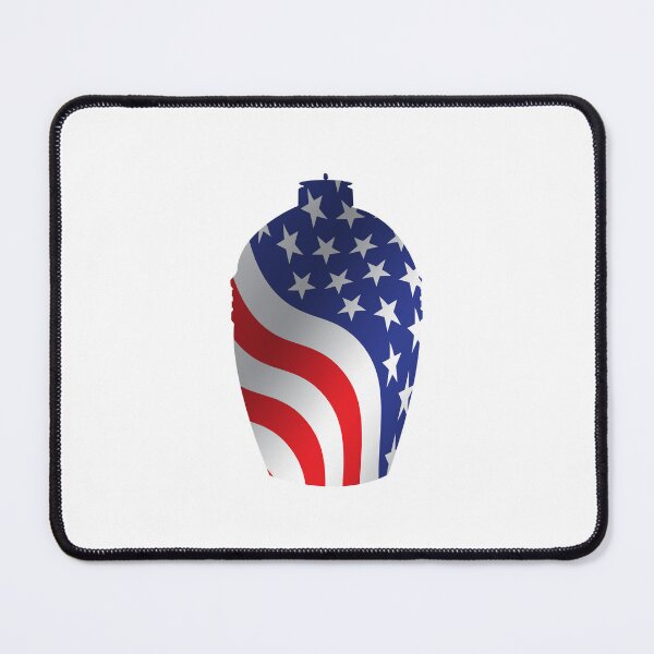 Item preview, Big Green Egg with US Flag Outline designed and sold by Mackabee.