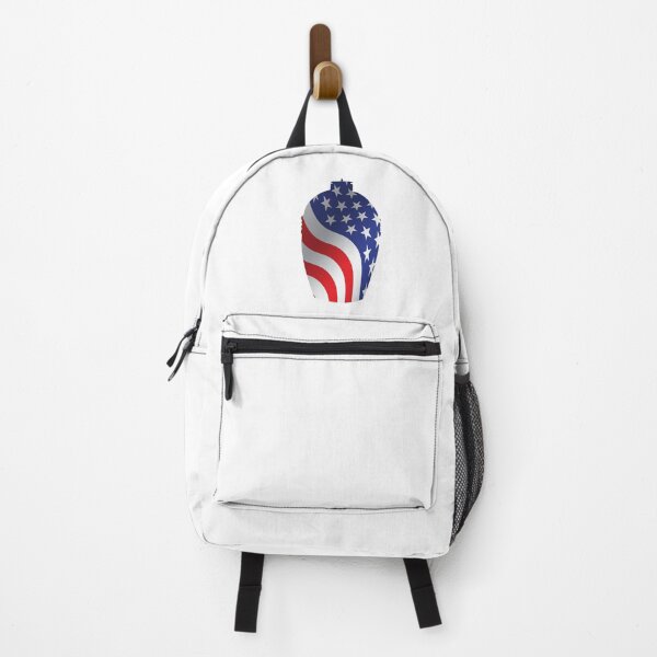 Item preview, Big Green Egg with US Flag Outline designed and sold by Mackabee.