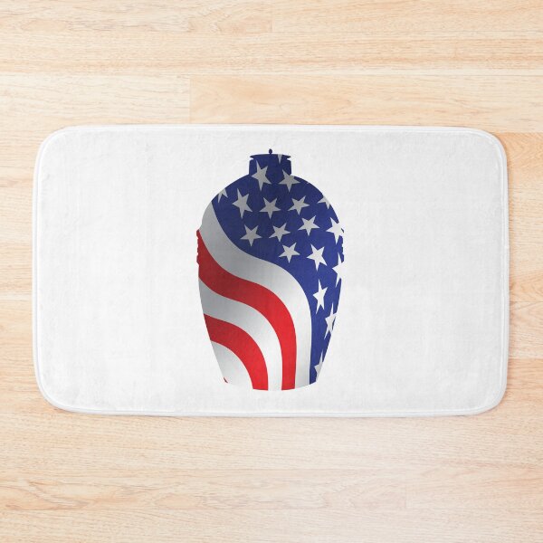 Item preview, Big Green Egg with US Flag Outline designed and sold by Mackabee.