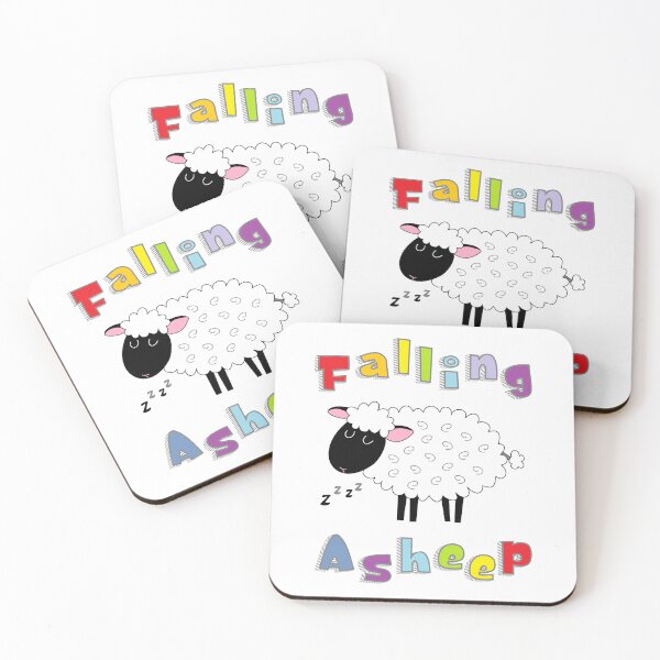 Item preview, Falling Asheep - Multicoloured Lettering designed and sold by Kim Arnott.