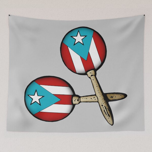 Item preview, Puerto Rican Flag Traditional Instrument Maracas designed and sold by SoLunAgua ..