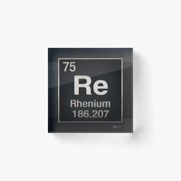 Item preview, Periodic Table of Elements - Rhenium (Re) over Black Canvas designed and sold by Serge Averbukh Art Studio.