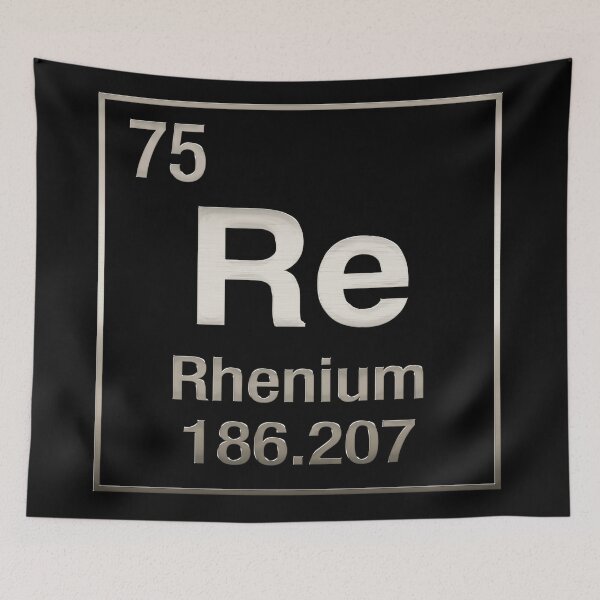 Item preview, Periodic Table of Elements - Rhenium (Re) over Black Canvas designed and sold by Serge Averbukh Art Studio.