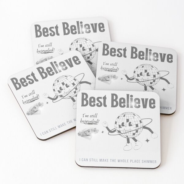 Item preview, B+W best believe, i'm still bejeweled - gorgeous retro design designed and sold by cottagecorococo.