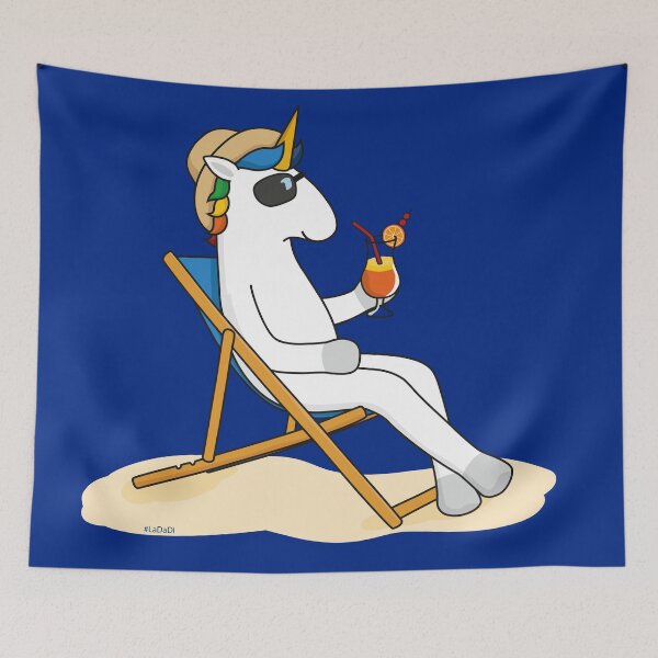 Item preview, beach unicorn designed and sold by LaDaDi.
