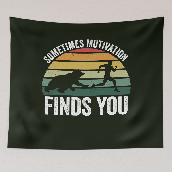 Item preview, Sometimes motivation finds you, running bear designed and sold by Smartcasm.