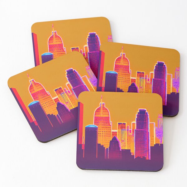Item preview, Kansas City Neon Vaporwave  designed and sold by ComicsFactory.