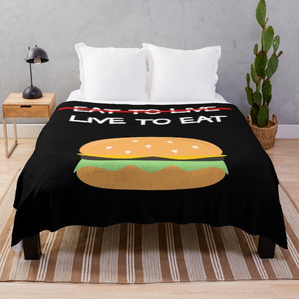 Item preview, Live To Eat, funny food quote designed and sold by EnzoVectorism.