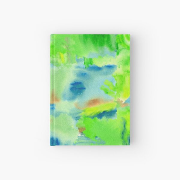 In the Forest in Spring Abstract Watercolor Collage Hardcover Journal