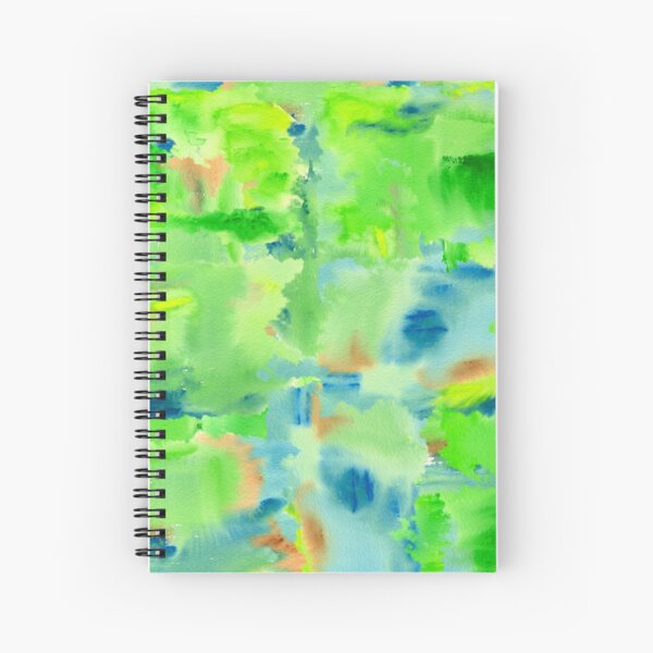 In the Forest in Spring Abstract Watercolor Collage Spiral Notebook