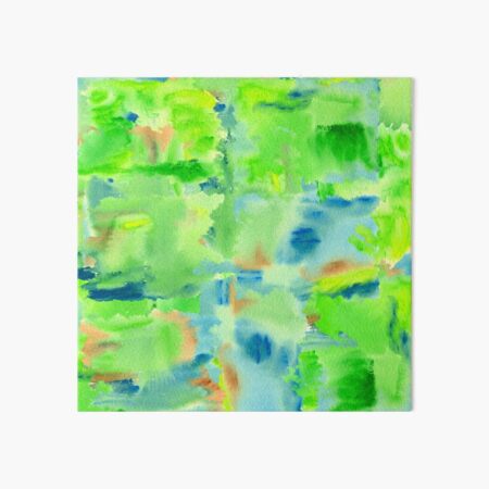 In the Forest in Spring Abstract Watercolor Collage Art Board Print