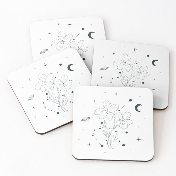 Item preview, February Violet Birth Flower Constellations designed and sold by OmniRoseArt.