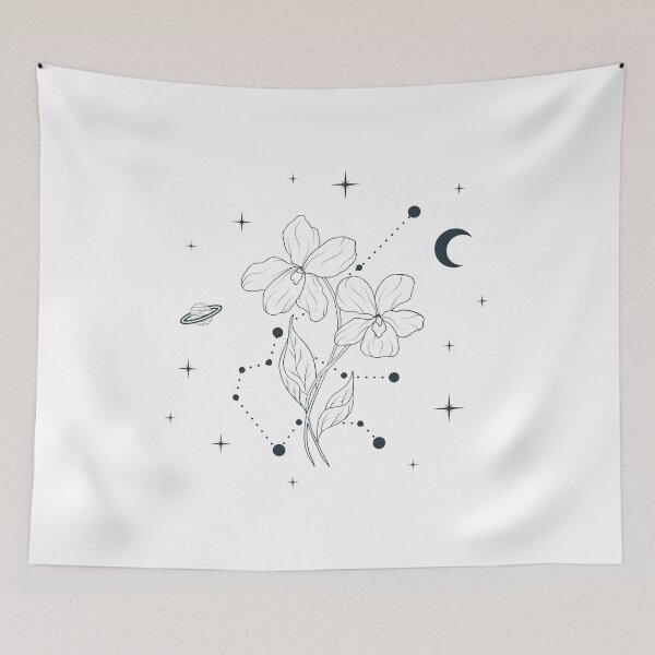 Item preview, February Violet Birth Flower Constellations designed and sold by OmniRoseArt.