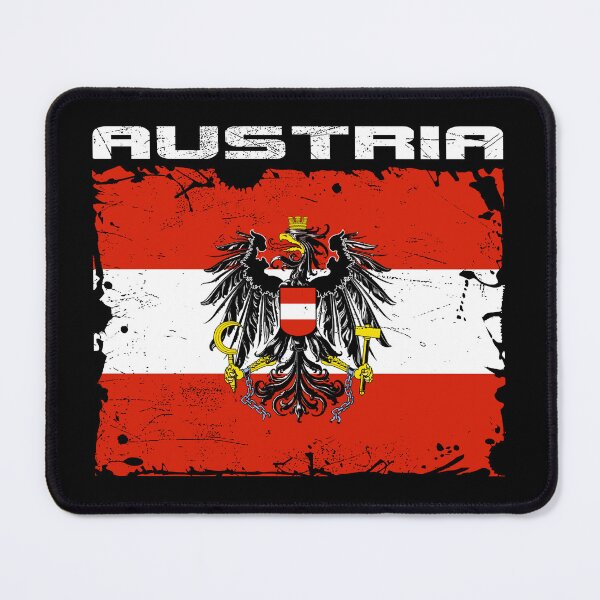 Item preview, Austrian flag with eagle coat of arms designed and sold by Mila1946.