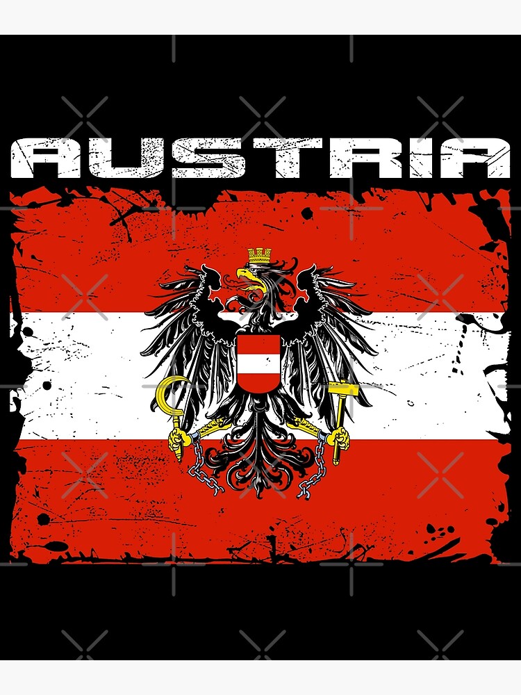 Austrian Flag with Eagle 3x5 ft Banner Ensign Austria Coat of Arms