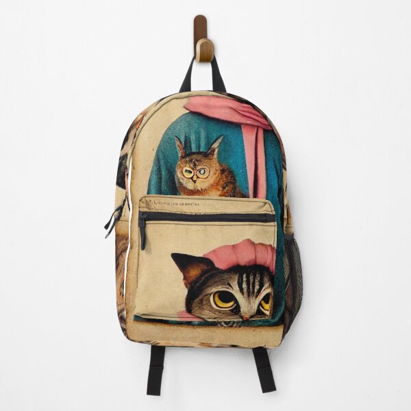 Item preview, Cat and owl vintage family photo designed and sold by GorinART.