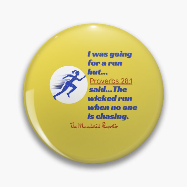 Item preview, I Was Going to Run BUT... Proverbs 28:1 Funny - Yellow designed and sold by TheReporter1.