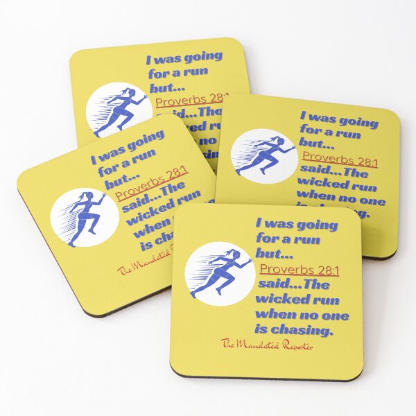 Item preview, I Was Going to Run BUT... Proverbs 28:1 Funny - Yellow designed and sold by TheReporter1.