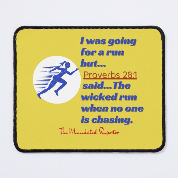 Item preview, I Was Going to Run BUT... Proverbs 28:1 Funny - Yellow designed and sold by TheReporter1.