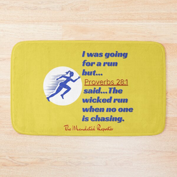 Item preview, I Was Going to Run BUT... Proverbs 28:1 Funny - Yellow designed and sold by TheReporter1.