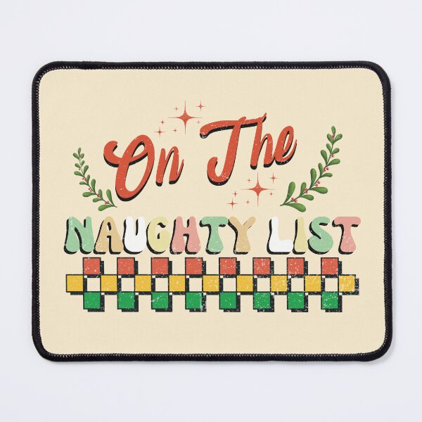 Item preview, On the naughty list retro Christmas vintage designs designed and sold by DesignsbyMona.