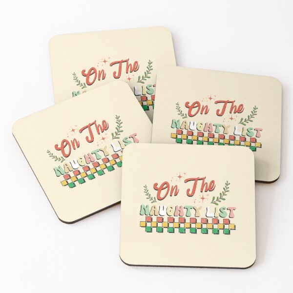 Item preview, On the naughty list retro Christmas vintage designs designed and sold by DesignsbyMona.