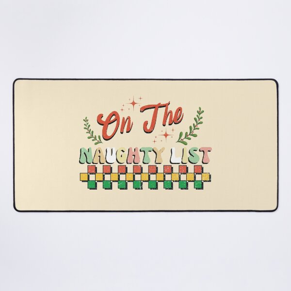 Item preview, On the naughty list retro Christmas vintage designs designed and sold by DesignsbyMona.