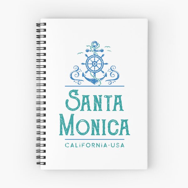 Aperçu de l'œuvre Conception nautique vintage de Santa Monica en Californie créée et vendue par Futurebeachbum.