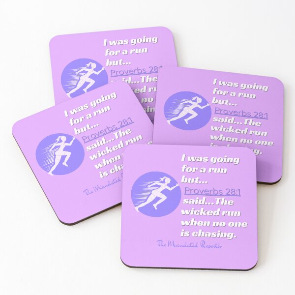 Item preview, I Was Going to Run BUT... Proverbs 28:1 Funny - Lavender designed and sold by TheReporter1.