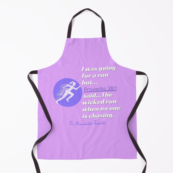 Item preview, I Was Going to Run BUT... Proverbs 28:1 Funny - Lavender designed and sold by TheReporter1.