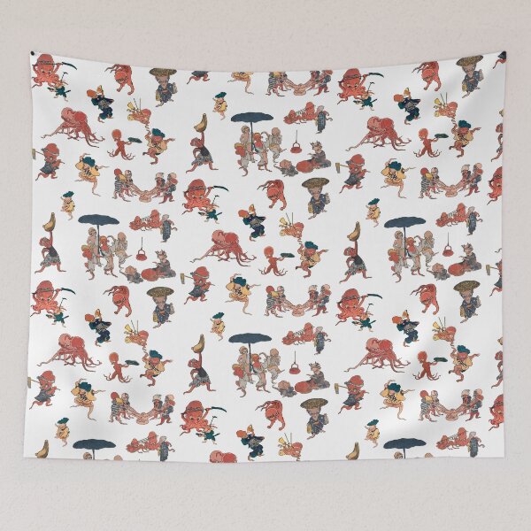 Item preview, [Japanese vintage] Dancing Octopus by Kuniyoshi designed and sold by Kotaro-JP.