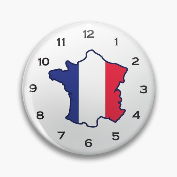 Item preview, France flag map on a clock designed and sold by Tienda-Vane.