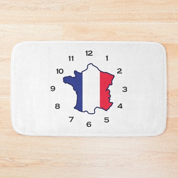 Item preview, France flag map on a clock designed and sold by Tienda-Vane.