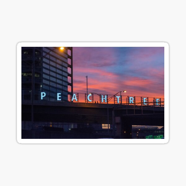 Peachtree sign Sticker