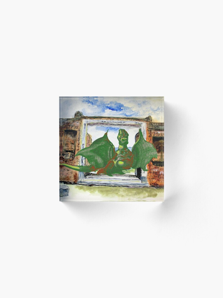 Alternate view of Dragon In Pompeii Acrylic Block