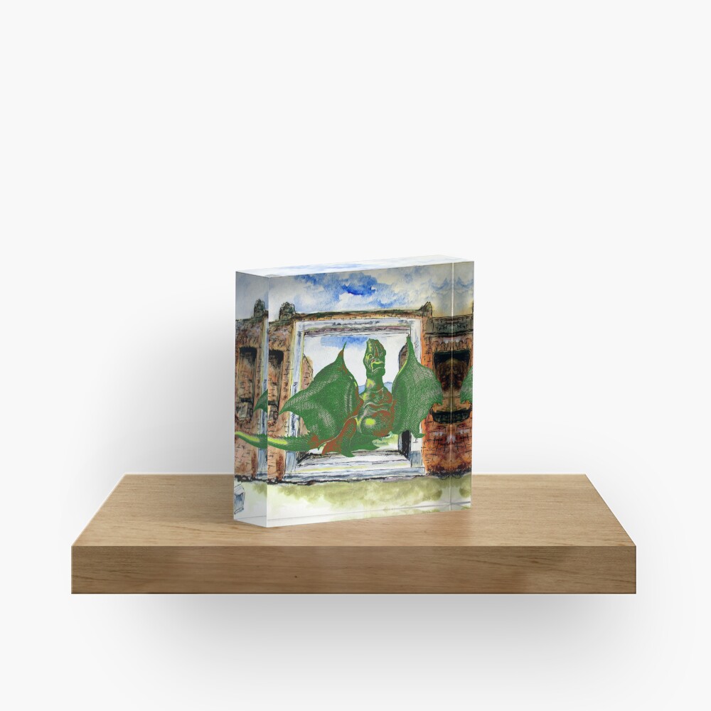 Dragon In Pompeii Acrylic Block