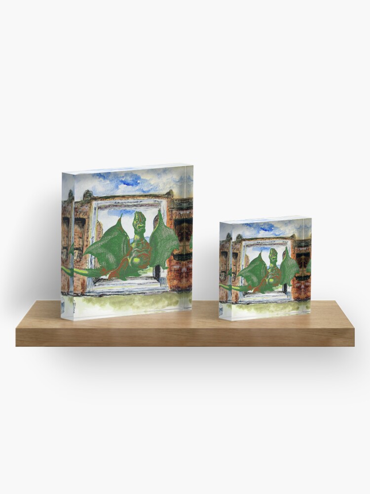 Alternate view of Dragon In Pompeii Acrylic Block