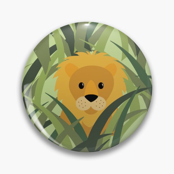 Artikelvorschau, Lion in Wait – gelbbraune goldene Löwen im hohen Gras entworfen und verkauft von Shiny Happy World.