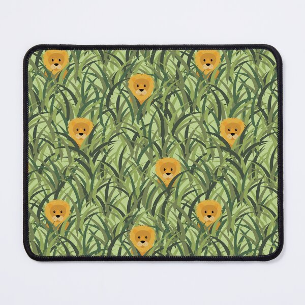 Item preview, Lion in Wait - tawny gold lions in the tall grass designed and sold by Shiny Happy World.