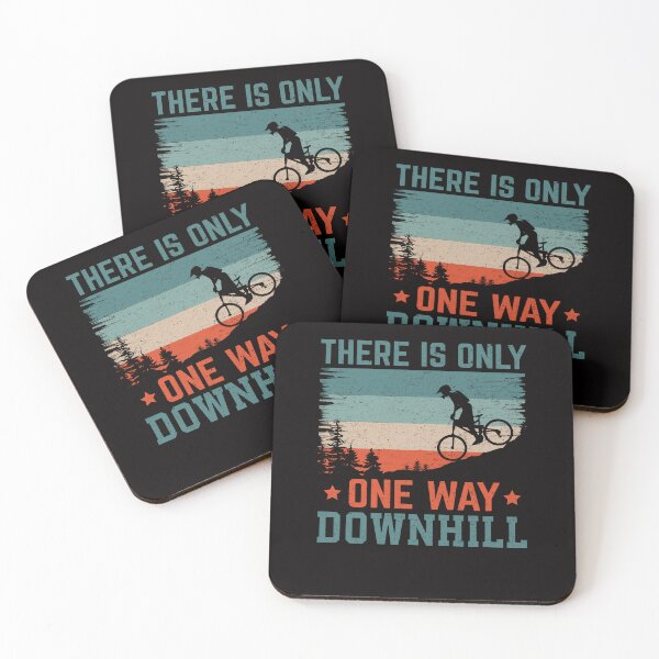 Item preview, there is only one way downhill mountain biking MTB Funny Mountain Bike Art For Men Women designed and sold by mohmmed22.