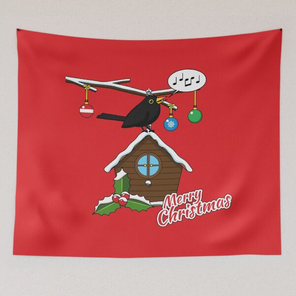 Item preview, Bird House Merry Christmas designed and sold by BirdAtWork.