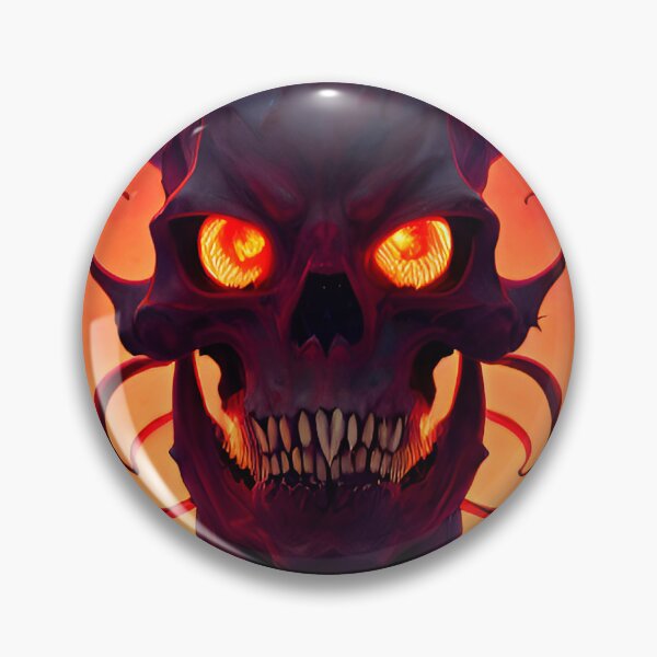 Item preview, Demonic skull with burning eyes designed and sold by DopeDesign111.